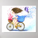Pesquisar por bicicleta com das flores pôsteres Romântico