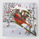 Pesquisar por pássaro vermelho relogios de parede Neve