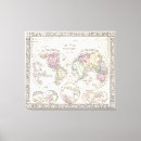 Pesquisar por mapas velho mundo de impressão de canvas Mapa do mundo