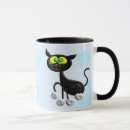 Pesquisar por desenhos animados do gato preto canecas Bonito