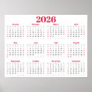 Pesquisar por calendar pôsteres Vermelho
