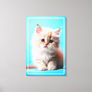 Pesquisar por gato branco impressão de canvas Adorável