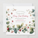 Pesquisar por strawberry birthday convites Bonitinho