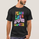 Pesquisar por computador retro camisetas Paz