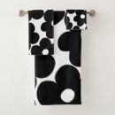 Pesquisar por flores no preto banho toalhas Preto e branco