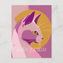 Pesquisar por gato roxo cartoes For her