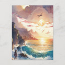 Pesquisar por por do sol no mar cartoes postais Pintura