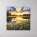 Pesquisar por luz solar impressão de canvas Lago