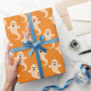 Pesquisar por fantasmas papel de presente Laranja