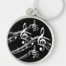 Pesquisar por treble clef chaveiros Preto e branco