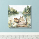 Pesquisar por barcos impressão de canvas Lago