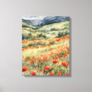 Pesquisar por papoila impressão de canvas Aquarela
