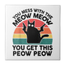 Pesquisar por gato preto azulejos Engraçado