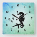 Pesquisar por arte do cavalo marinho relogios de parede Sob o mar