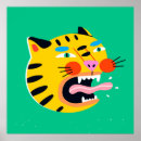 Pesquisar por tigre dos desenhos animados pôsteres Ilustração