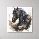 Pesquisar por cavalo preto impressão de canvas Animal