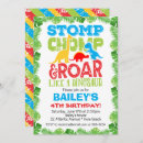 Pesquisar por dinossauros coloridos convites Festa de dinossauros