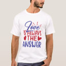 Pesquisar por o amor é a resposta camisetas Engraçado