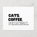 Pesquisar por mulher gato cartoes postais Feminista
