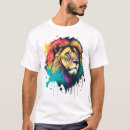 Pesquisar por leão colorido camisetas Fofo