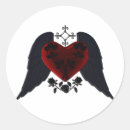 Pesquisar por coração com asas adesivos Preto