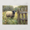 Pesquisar por arte pastoral cartoes postais Ovelha
