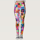 Pesquisar por letras do alfabeto leggings Colorido