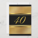 Pesquisar por masculino de anos 40 aniversário convites Ouro