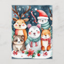 Pesquisar por natal animal cartoes postais Festivo