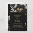 Pesquisar por floral dourado no preto casamento convites Clássico