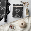 Pesquisar por 40 anos papel de presente Preto e branco