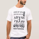 Pesquisar por o abismo camisetas Nietzsche