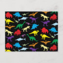 Pesquisar por dinossauros coloridos cartoes postais Padrão de dinossauro