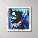 Pesquisar por arte africana impressão de canvas Azul