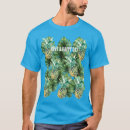 Pesquisar por folhas tropicais verdes camisetas Azul