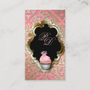 Pesquisar por cupcakes cor rosa de cartao de visita Elegante