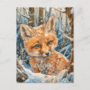 Pesquisar por raposa pequena cartoes postais Neve