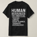 Pesquisar por recursos camisetas Gerente de recursos humanos
