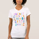 Pesquisar por alfabeto colorido camisetas Abc