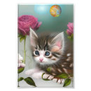 Pesquisar por gatinho flores artes pôsteres Adorável