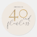 Pesquisar por festa de aniversário dourada adesivos 40º