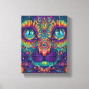 Pesquisar por gato colorido impressão de canvas Felino