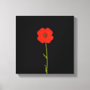 Pesquisar por fundo preto impressão de canvas Papoila