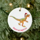 Pesquisar por dinossauro papai noel ornamentos Velociraptor