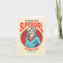 Pesquisar por super herói cartões de notas Super menina retrô