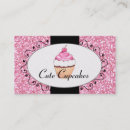 Pesquisar por cupcakes cor rosa de cartao de visita Preto