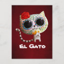 Pesquisar por dia de los muertos cartoes postais Gato