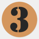 Pesquisar por número três adesivos Qualquer pessoa