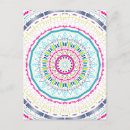 Pesquisar por mandala colorida cartoes postais Boho