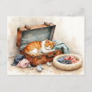 Pesquisar por gato divertido cartoes postais Azul
